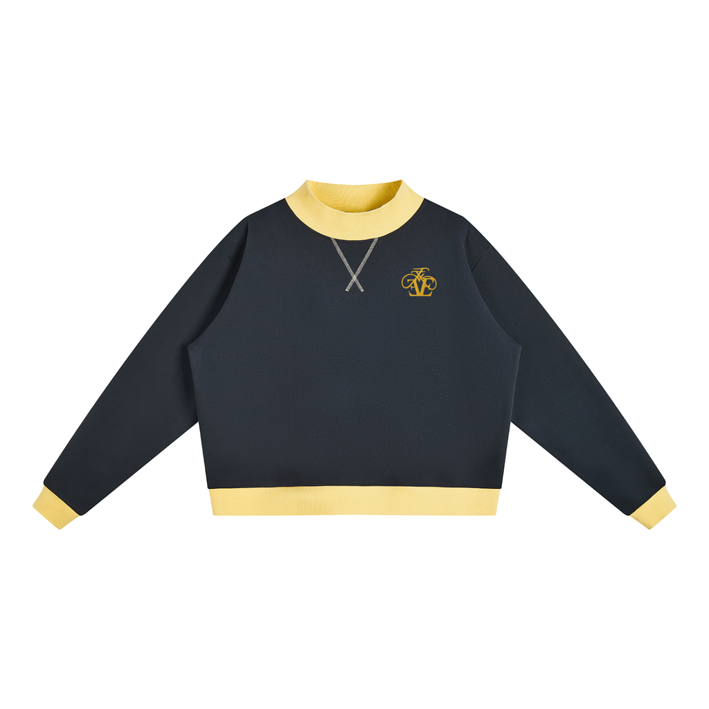 Women’s Mock Neck Crewneck Sweatshirt