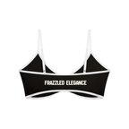 Women's Color Block Ruched V-Neck Sports Bra