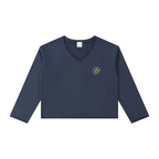 Women's Raw Hem Long Sleeve T-Shirt