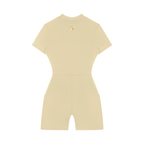 Women's Quarter-Zip Short Sleeve Romper