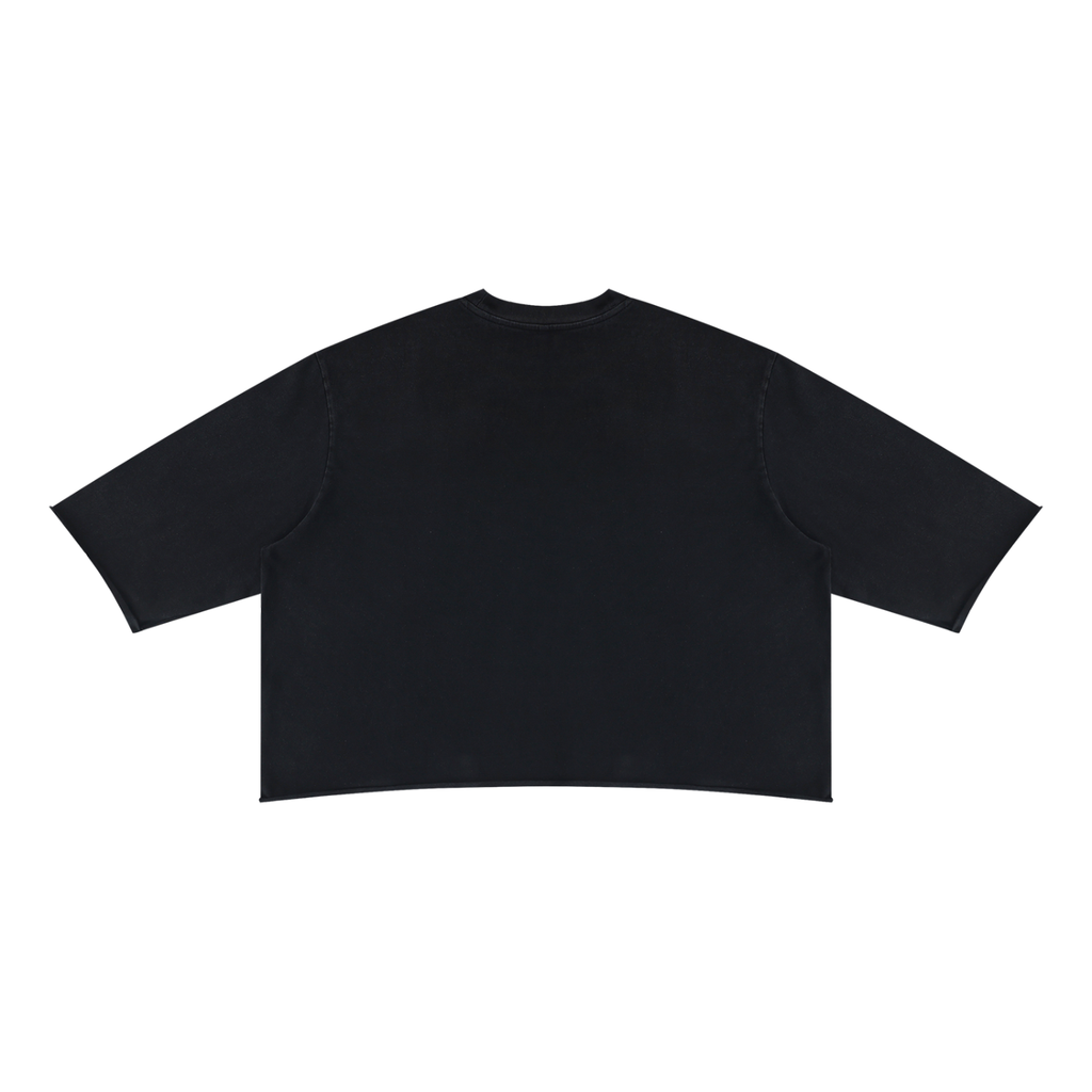 Unisex Mineral Wash Raw Hem Boxy T-Shirt