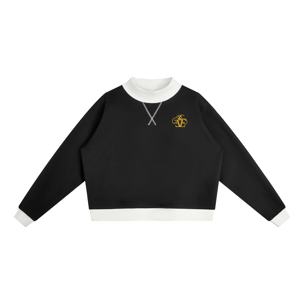 Women’s Mock Neck Crewneck Sweatshirt
