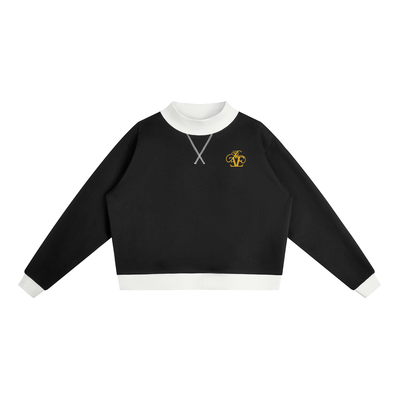 Women’s Mock Neck Crewneck Sweatshirt