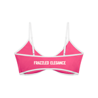 Women's Color Block Ruched V-Neck Sports Bra