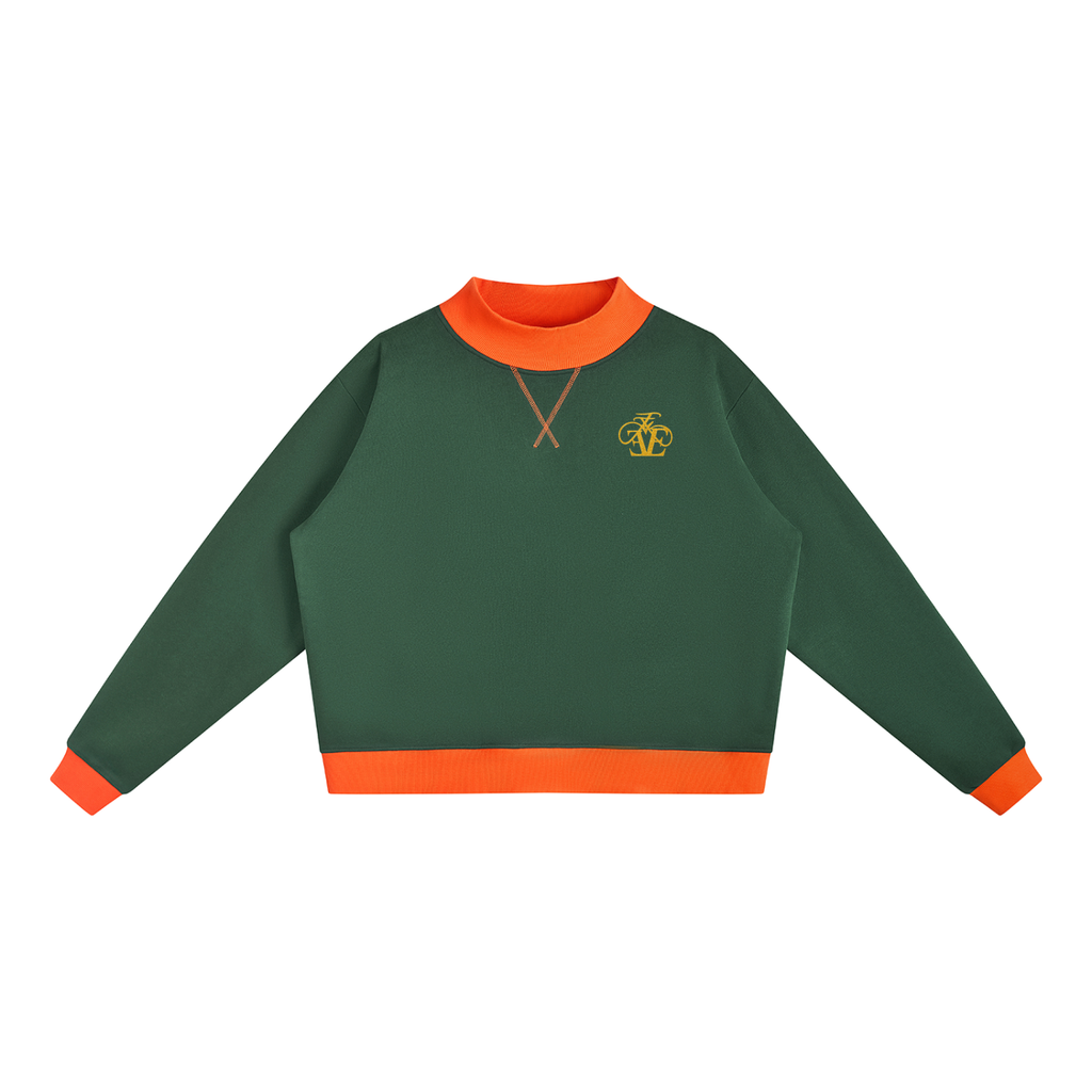 Women’s Mock Neck Crewneck Sweatshirt