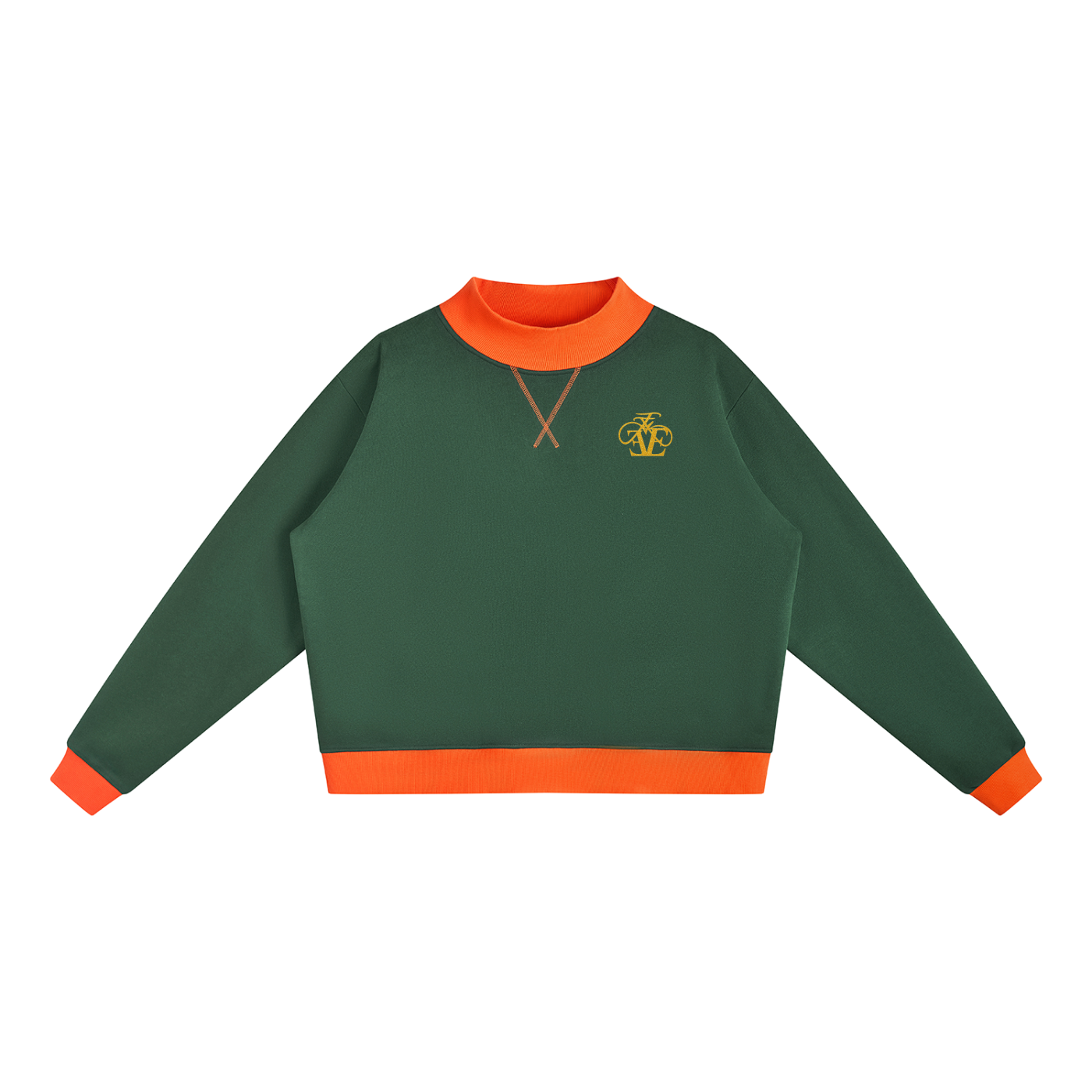 Women’s Mock Neck Crewneck Sweatshirt
