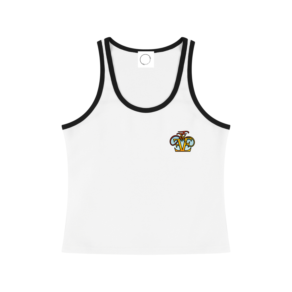 Women's Color Block Cropped Tank Top
