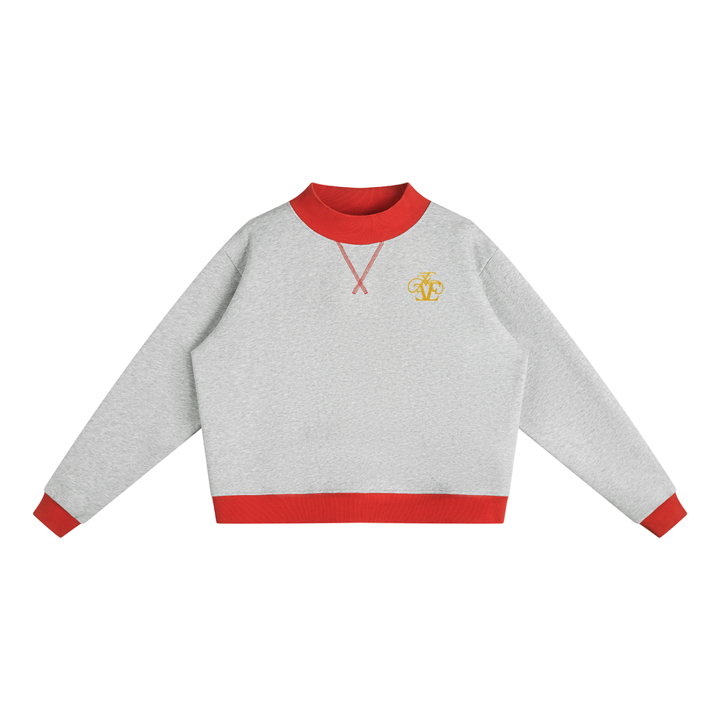 Women’s Mock Neck Crewneck Sweatshirt