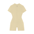 Women's Quarter-Zip Short Sleeve Romper