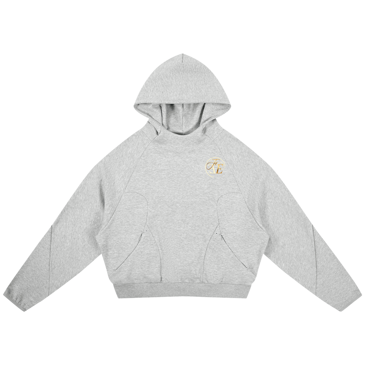 Curved Panel Raglan Hoodie