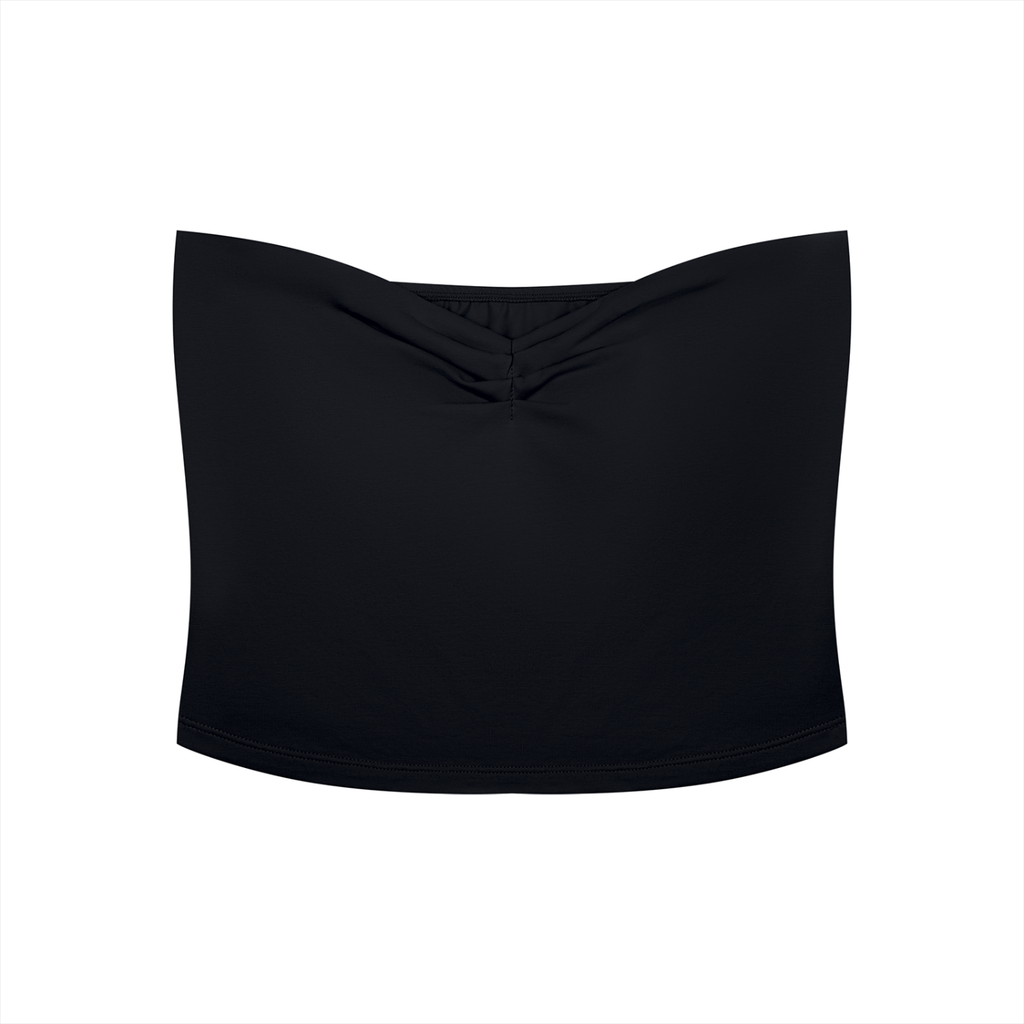 Women's Ruched Cropped Tube Top