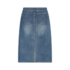Women’s Vintage Wash Denim Skirt