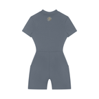 Women's Quarter-Zip Short Sleeve Romper