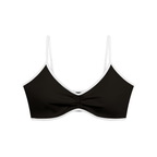 Women's Color Block Ruched V-Neck Sports Bra
