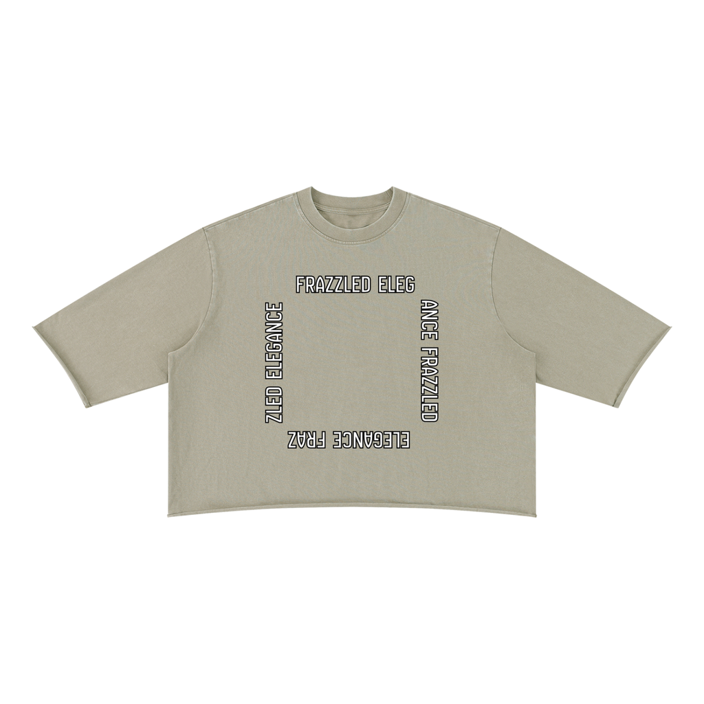 Unisex Mineral Wash Raw Hem Boxy T-Shirt