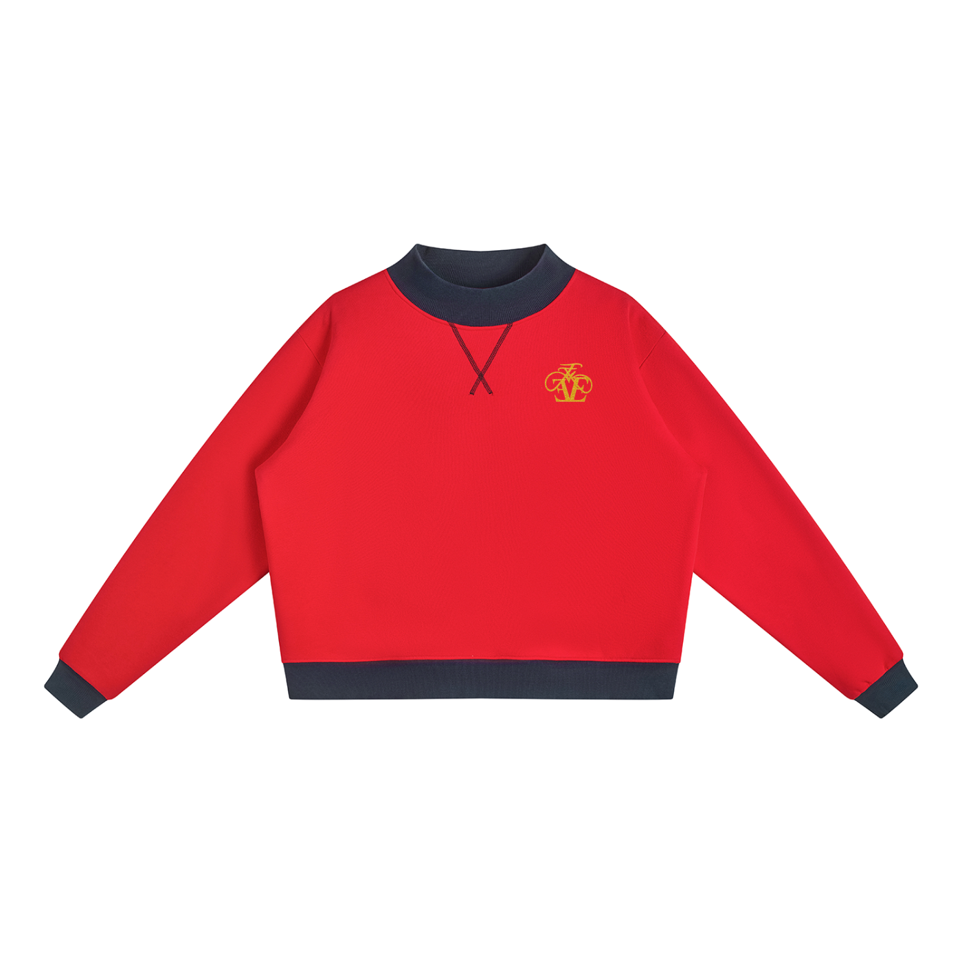 Women’s Mock Neck Crewneck Sweatshirt
