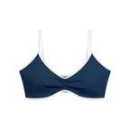 Women's Color Block Ruched V-Neck Sports Bra
