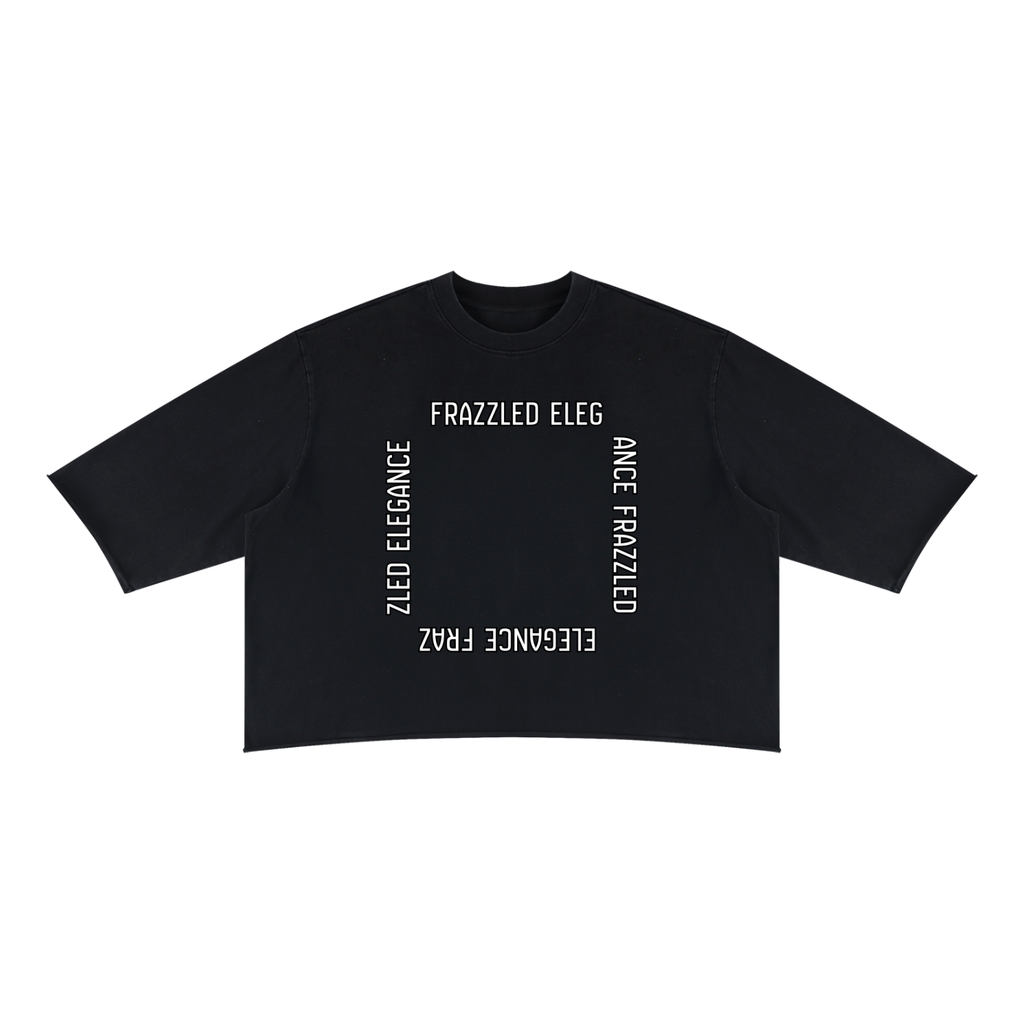 Unisex Mineral Wash Raw Hem Boxy T-Shirt