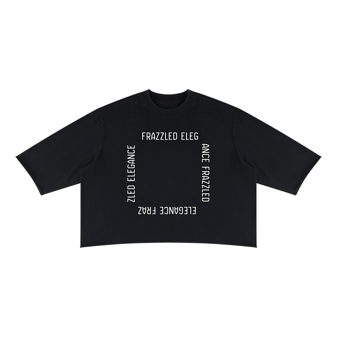 Unisex Mineral Wash Raw Hem Boxy T-Shirt