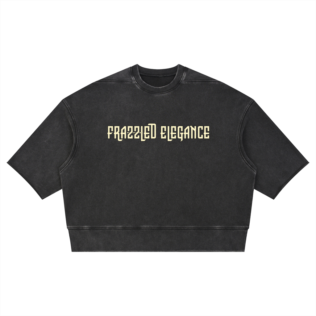 Unisex Mineral Wash Boxy Raw Edge T-Shirt