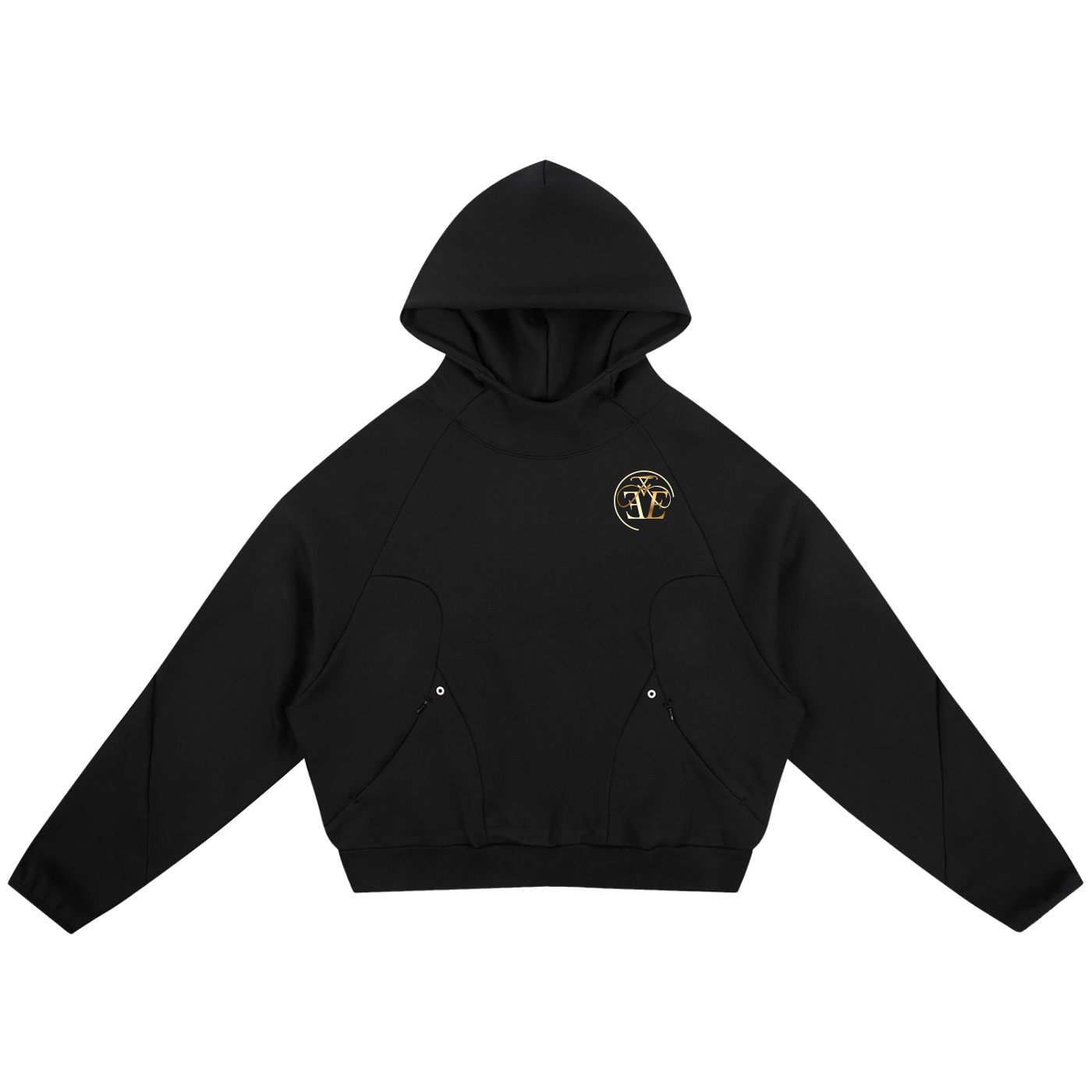 Curved Panel Raglan Hoodie