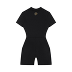 Women's Quarter-Zip Short Sleeve Romper