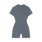 Women's Quarter-Zip Short Sleeve Romper