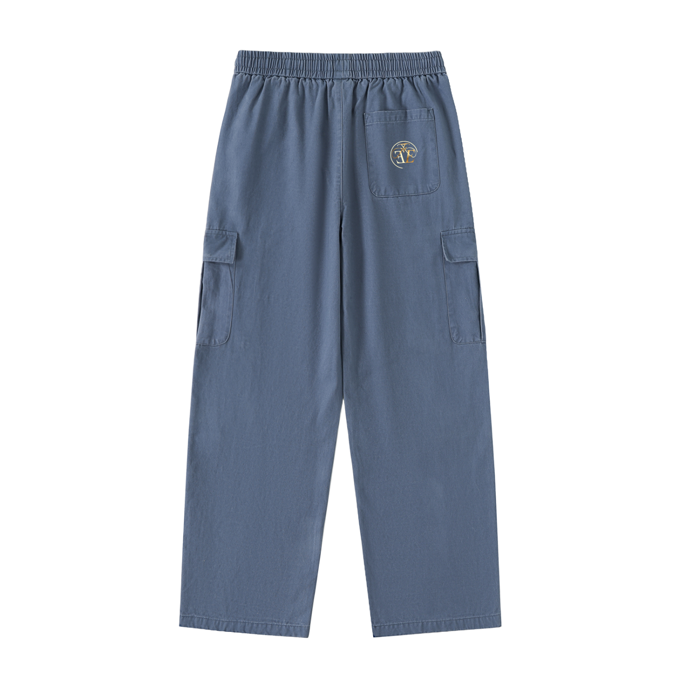 Drawstring Waist Straight-Leg Cargo Pants