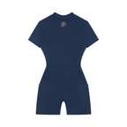 Women's Quarter-Zip Short Sleeve Romper