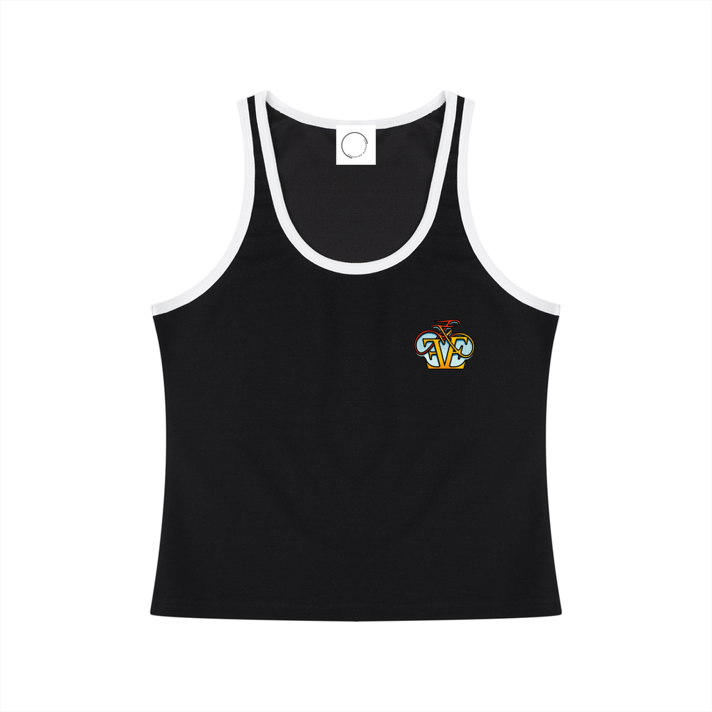 Women's Color Block Cropped Tank Top