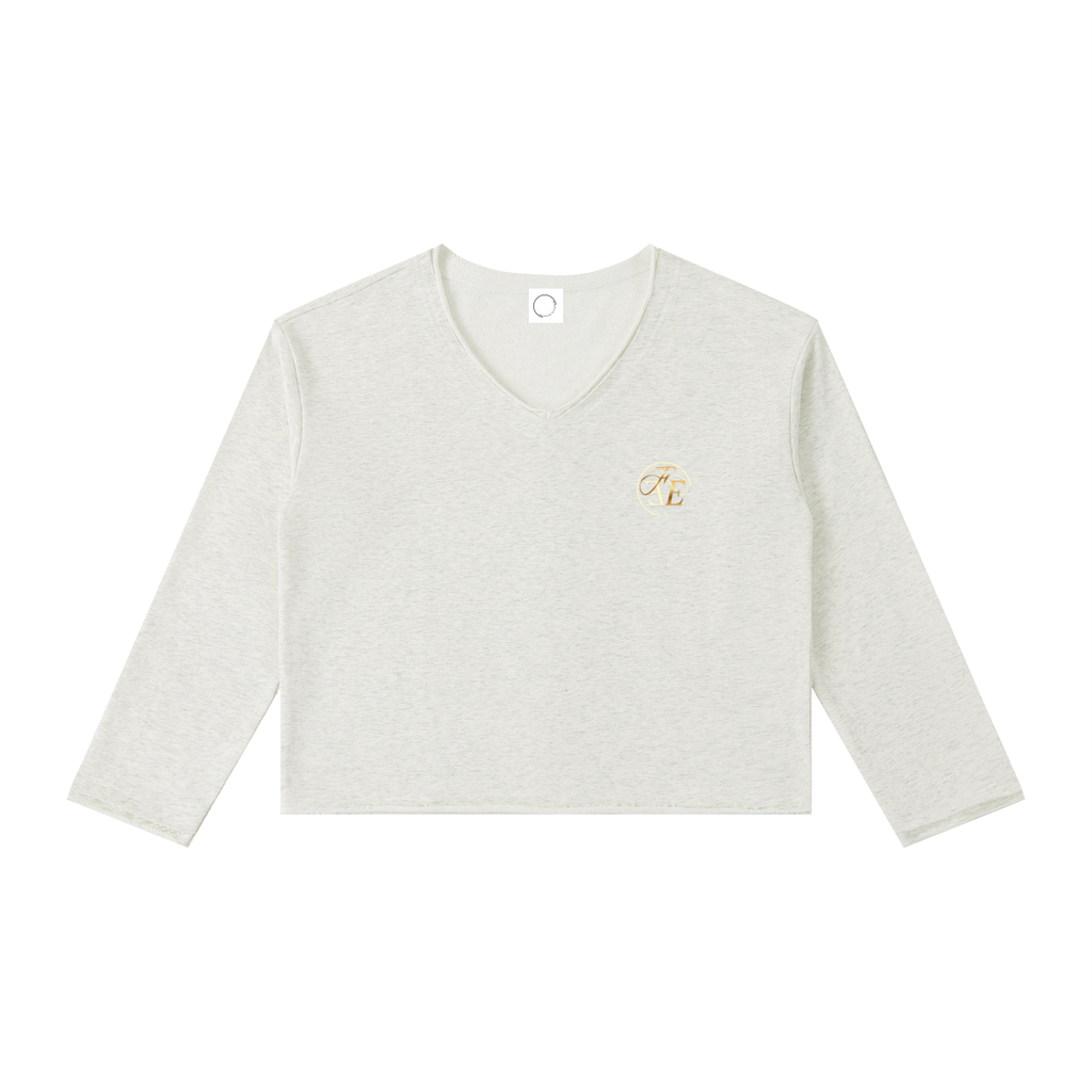 Women's Raw Hem Long Sleeve T-Shirt