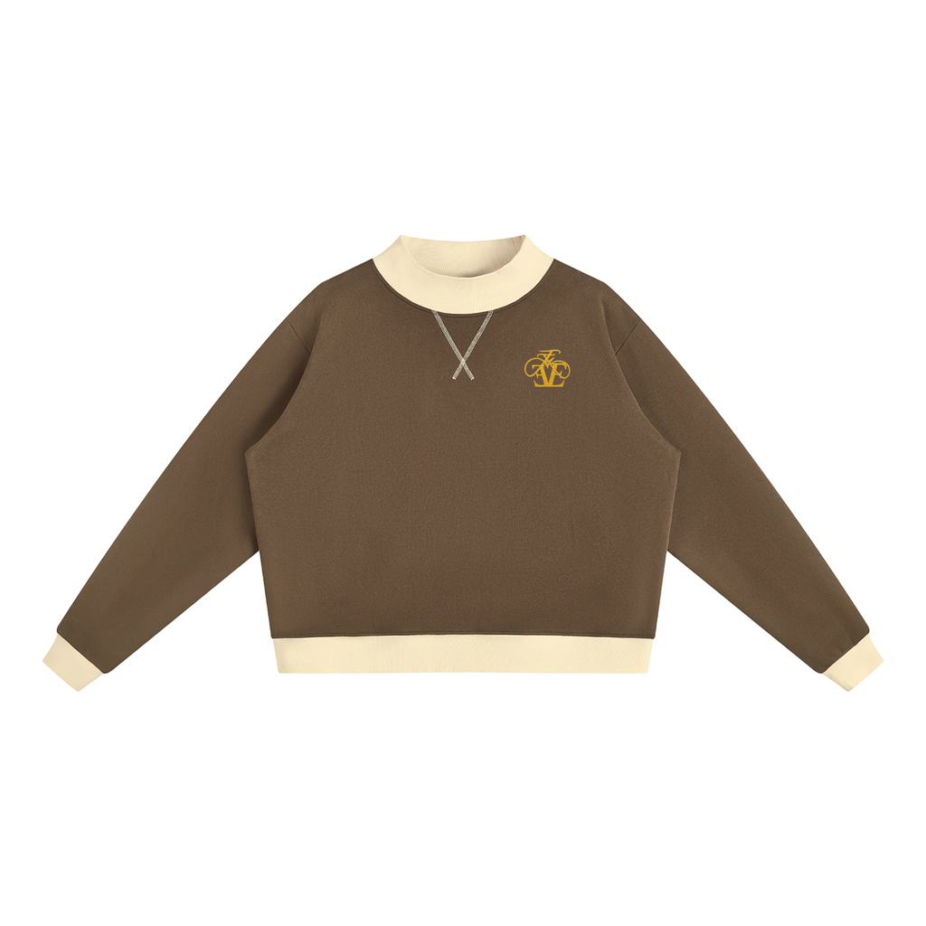 Women’s Mock Neck Crewneck Sweatshirt