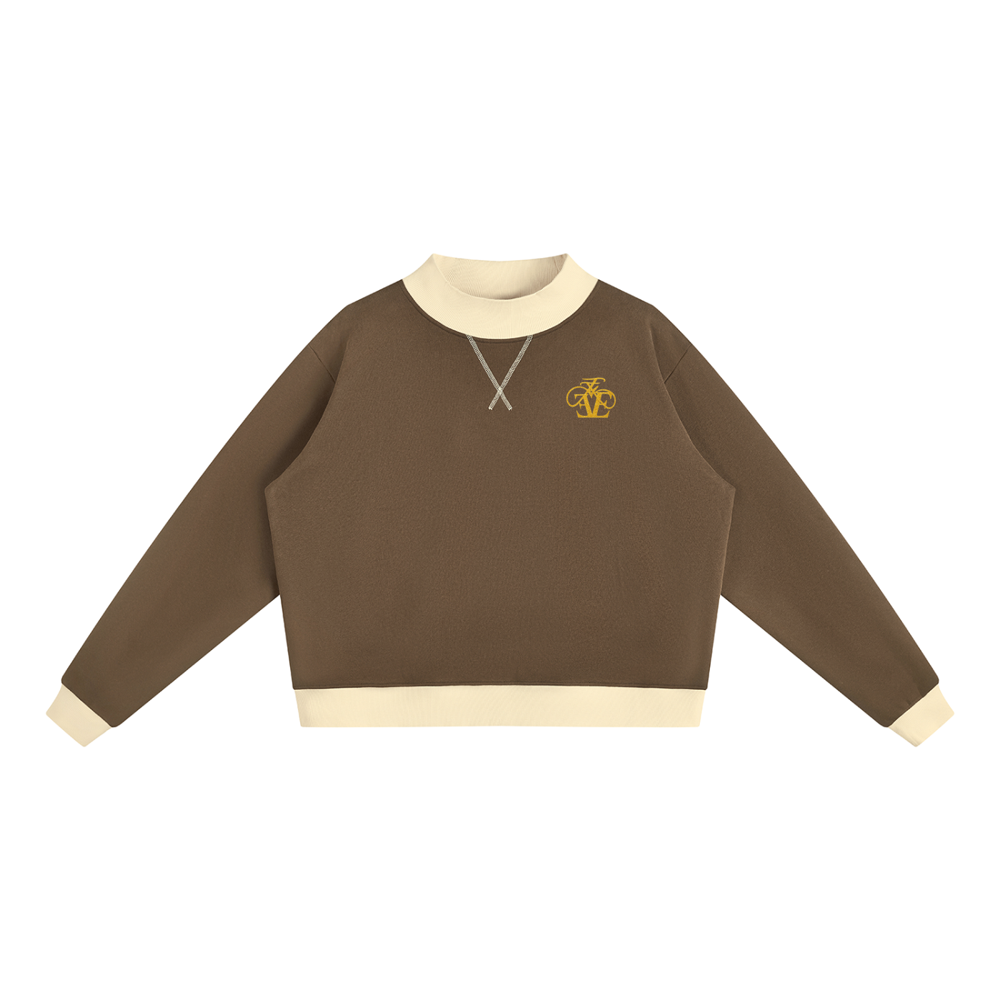 Women’s Mock Neck Crewneck Sweatshirt