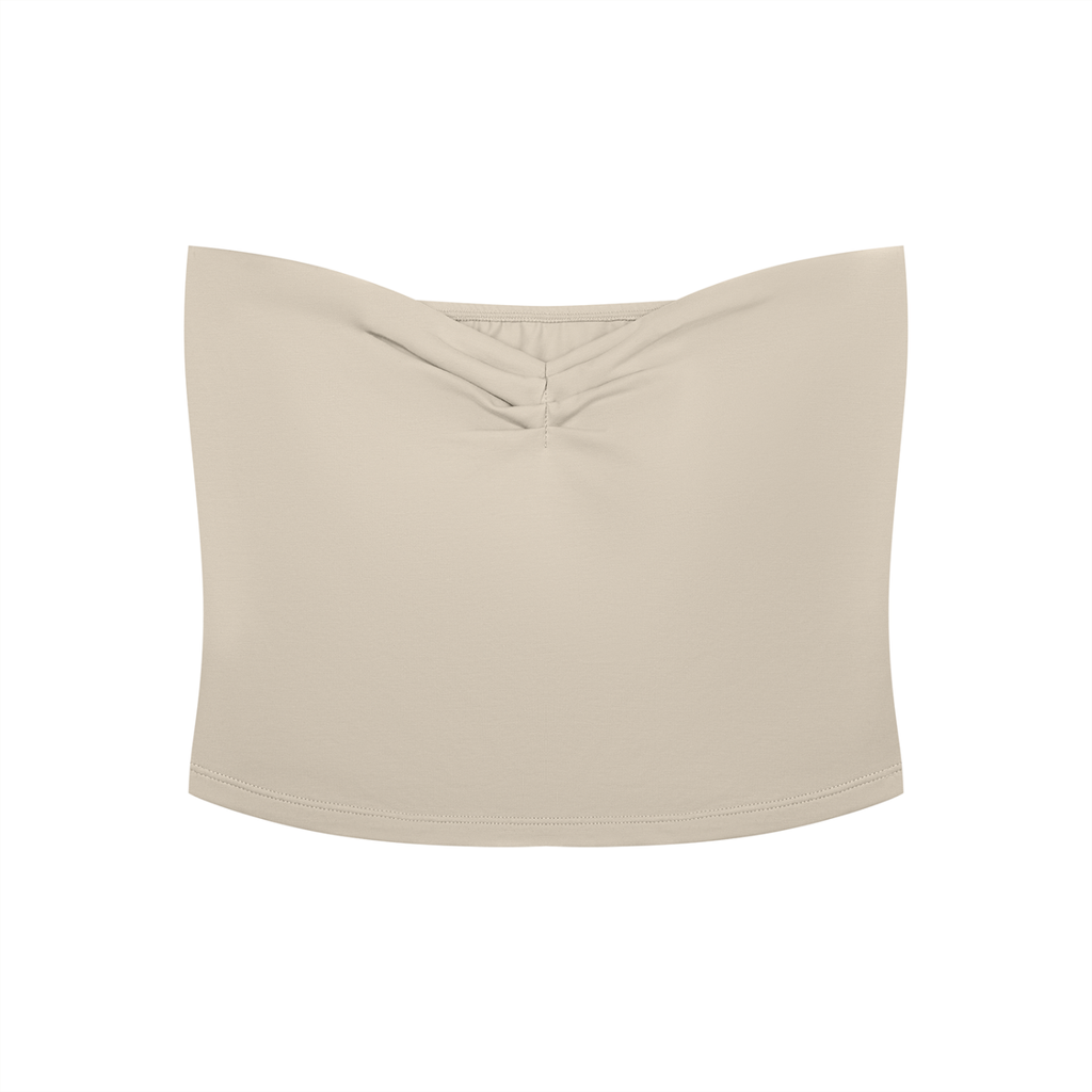 Women's Ruched Cropped Tube Top