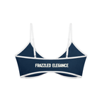 Women's Color Block Ruched V-Neck Sports Bra