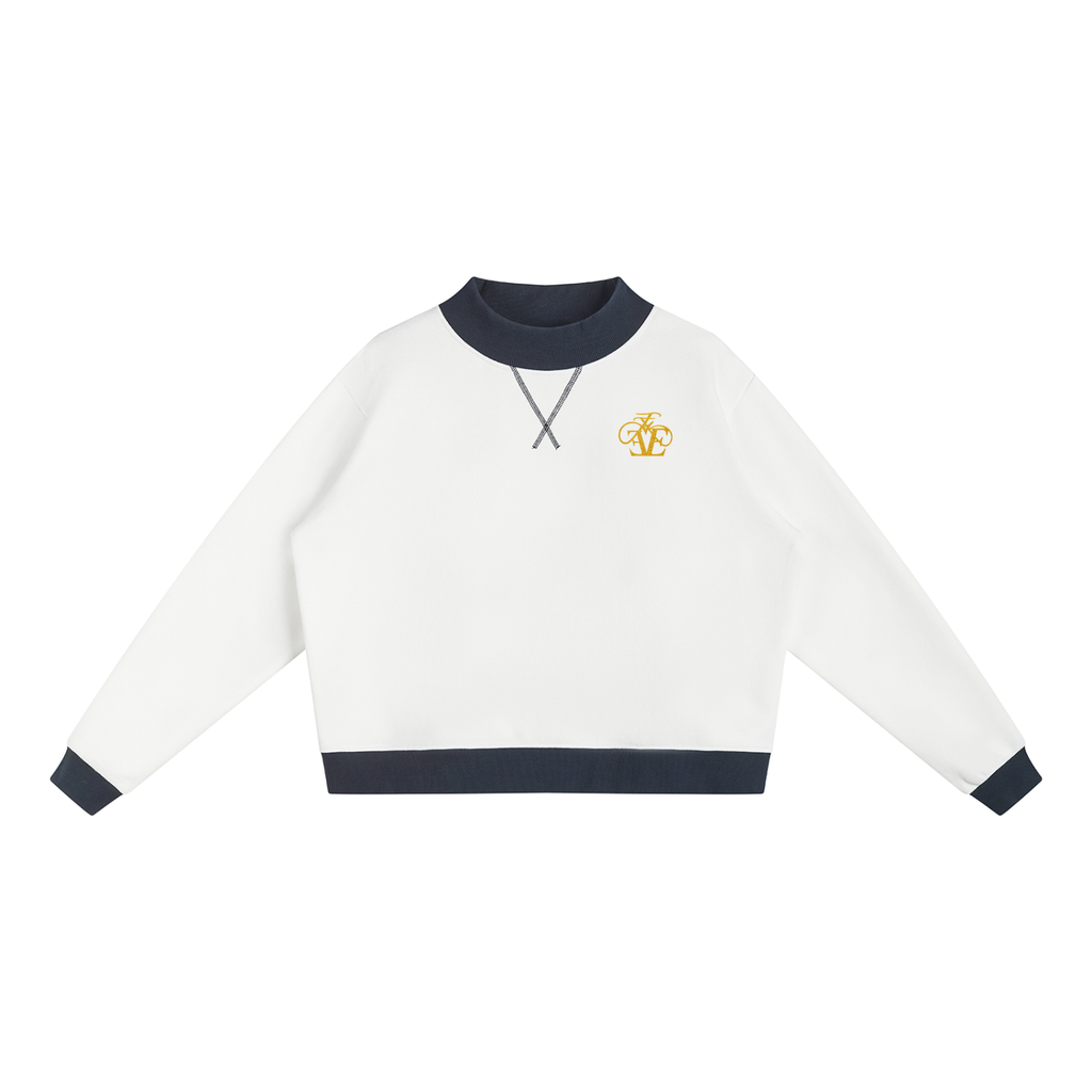 Women’s Mock Neck Crewneck Sweatshirt