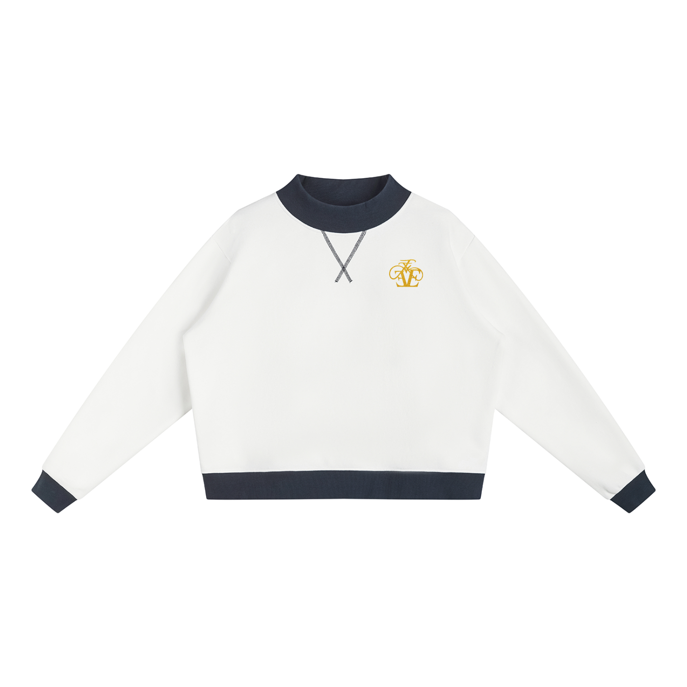 Women’s Mock Neck Crewneck Sweatshirt