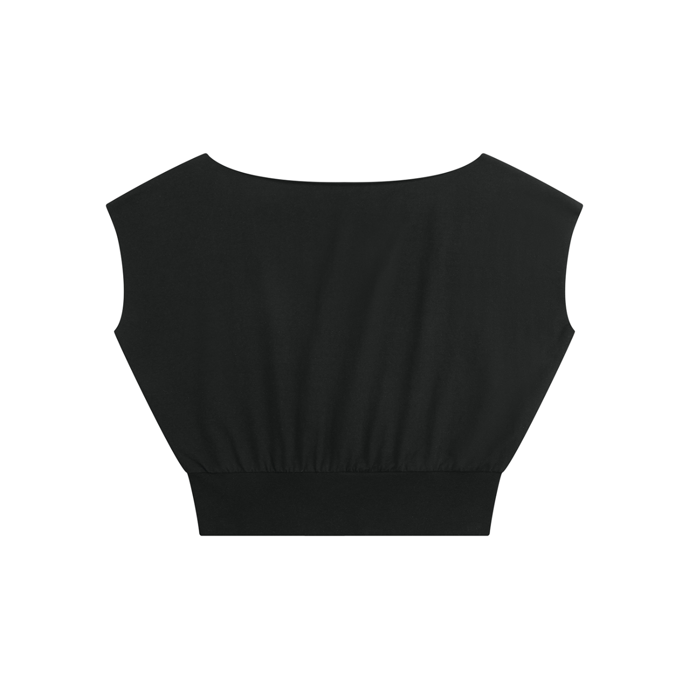 Women’s Boatneck Raw Edge Crop T-Shirt