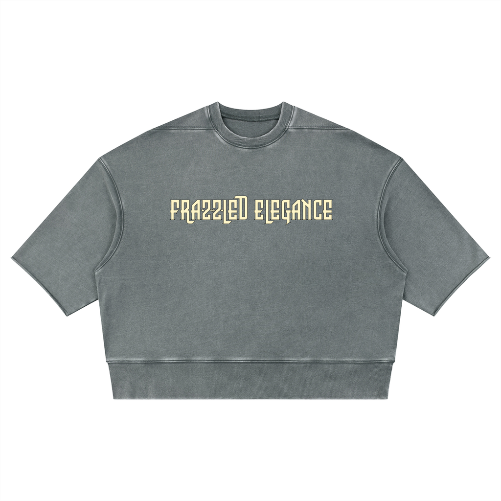 Unisex Mineral Wash Boxy Raw Edge T-Shirt
