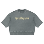 Unisex Mineral Wash Boxy Raw Edge T-Shirt
