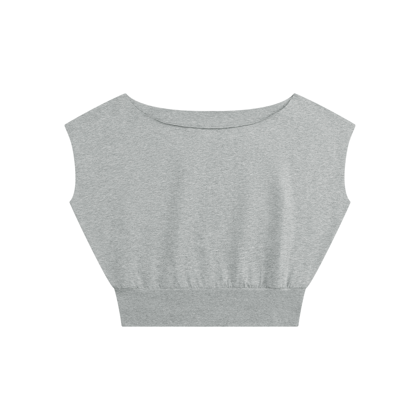 Women’s Boatneck Raw Edge Crop T-Shirt